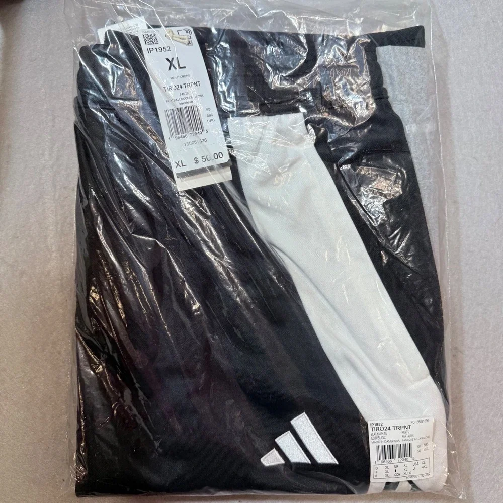 Adidas Tiro24‎ Training Pants Black White Mens XL AEROREADY Soccer Football